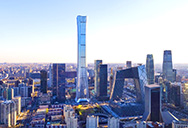 中國尊-中信大廈門廳入口原電熱電幕、裝飾吊頂